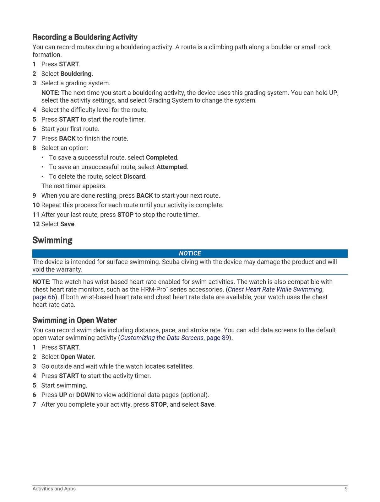 GARMIN Forerunner 255 Series Owners Manual - STEEL WIRE BOUND - TOUGH COVERS