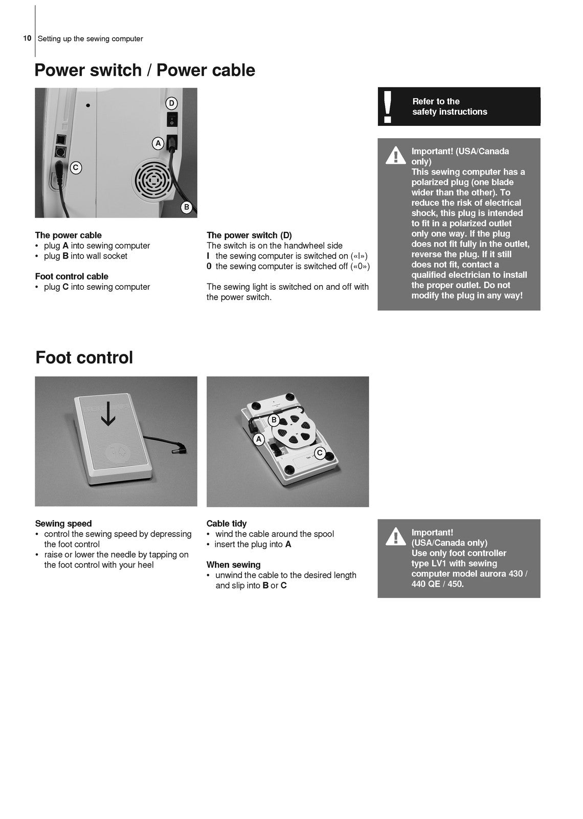 BERNINA Aurora 430 440 450 User Manual - STEEL WIRE BOUND - PROTECTIVE COVERS