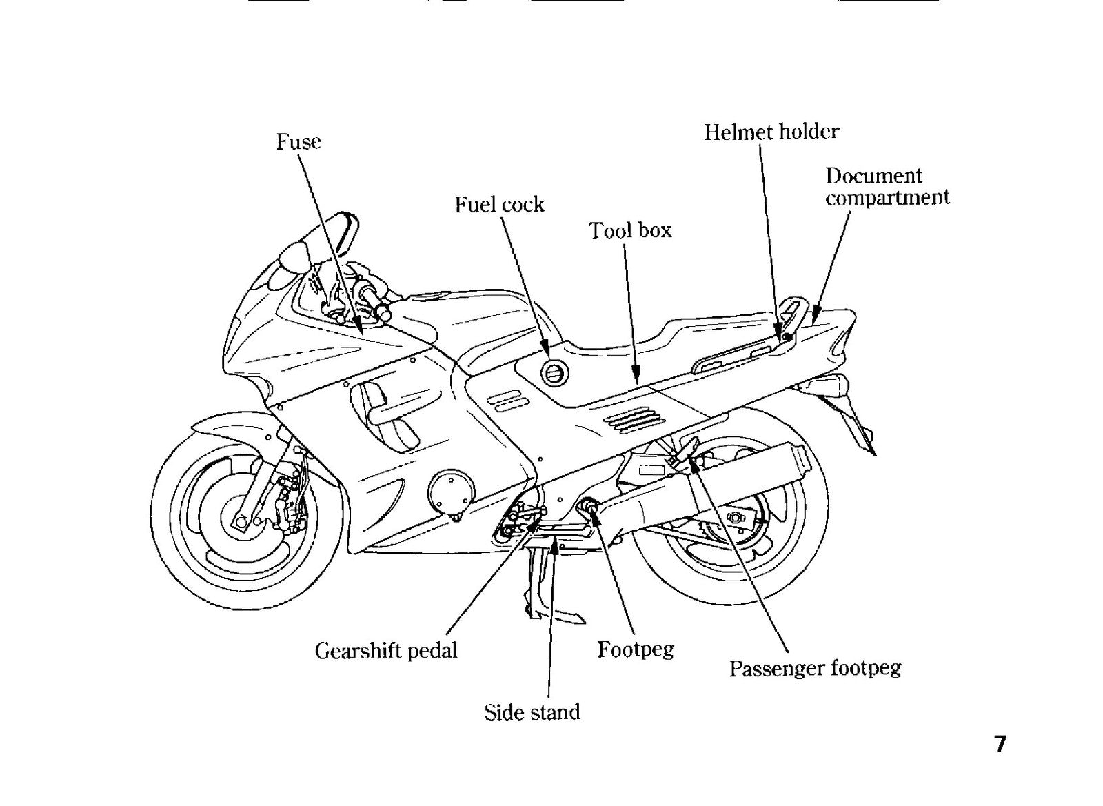 HONDA CBR1000F Motorcycle Owners Manual 1994 - BOUND - COVERS - XL FOLDOUT PAGES