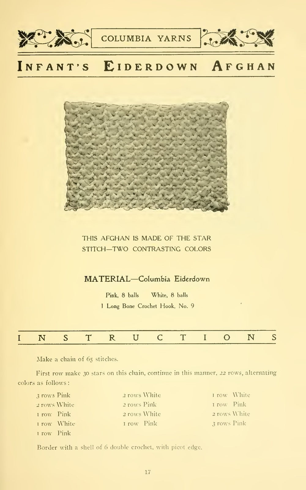 COLUMBIA Knitting And Crocheting Instruction Book 1904 - WIRE BOUND - COVERS