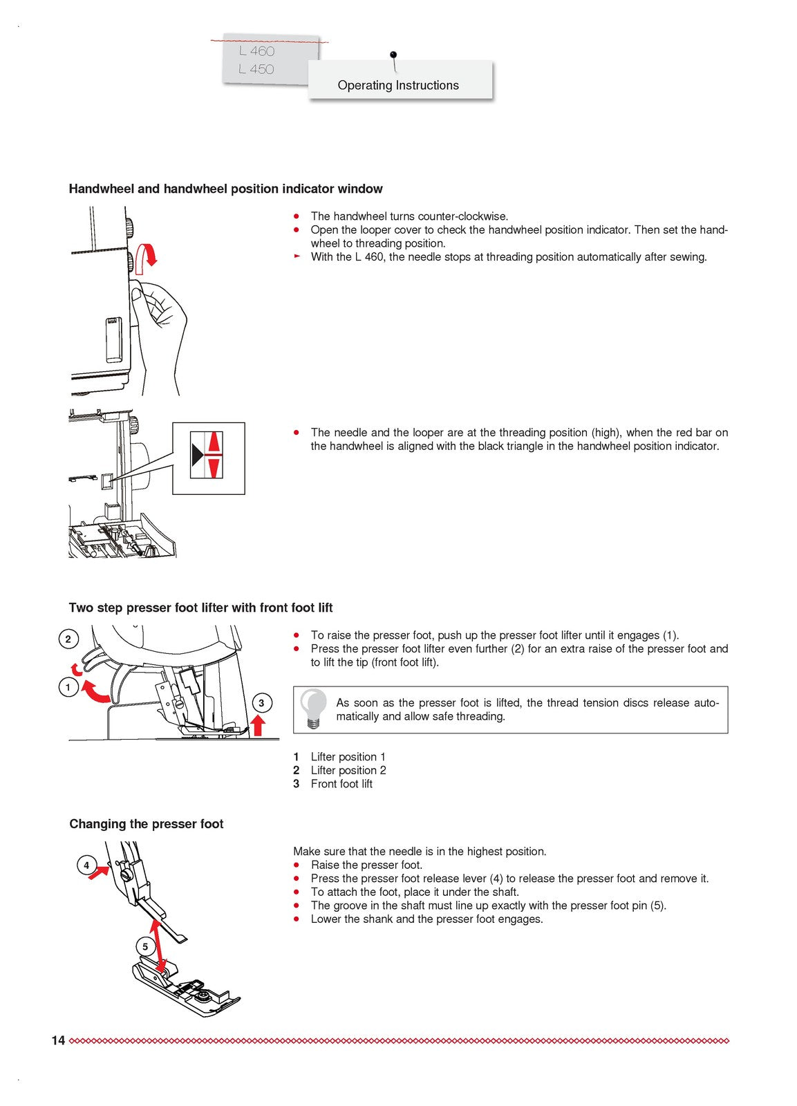 BERNINA L 450 L 460 Serger Instruction Manual - STEEL WIRE BOUND - TOUGH COVERS
