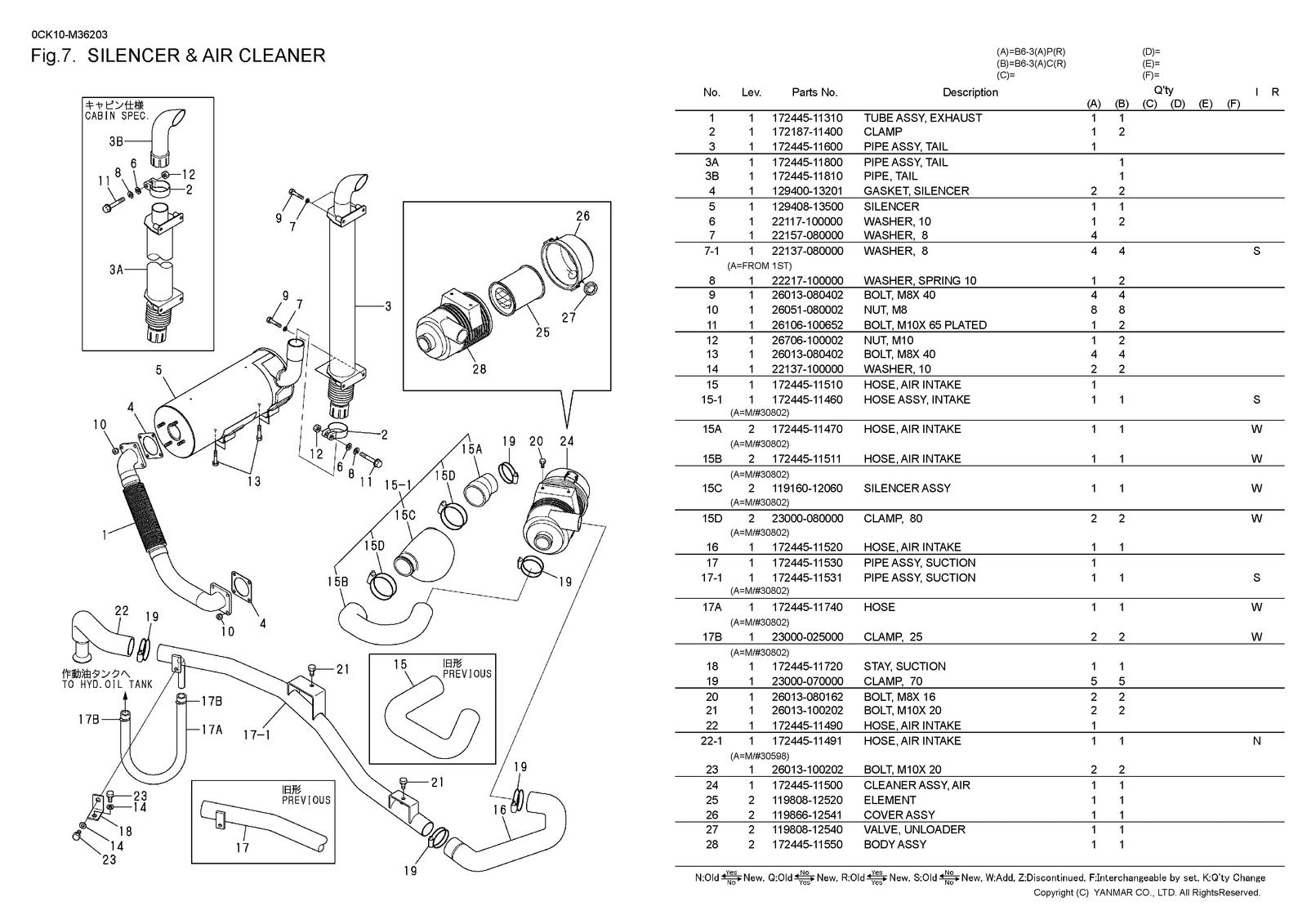 YANMAR B6-3 Excavator Parts Catalog Manual - STEEL WIRE BOUND - TOUGH COVERS