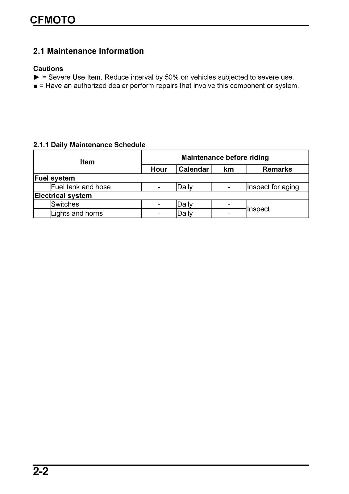CFMOTO 450MT Ibex CF400-8 Service Manual 2024 - BOUND - COVERS - XL FOLDOUTS