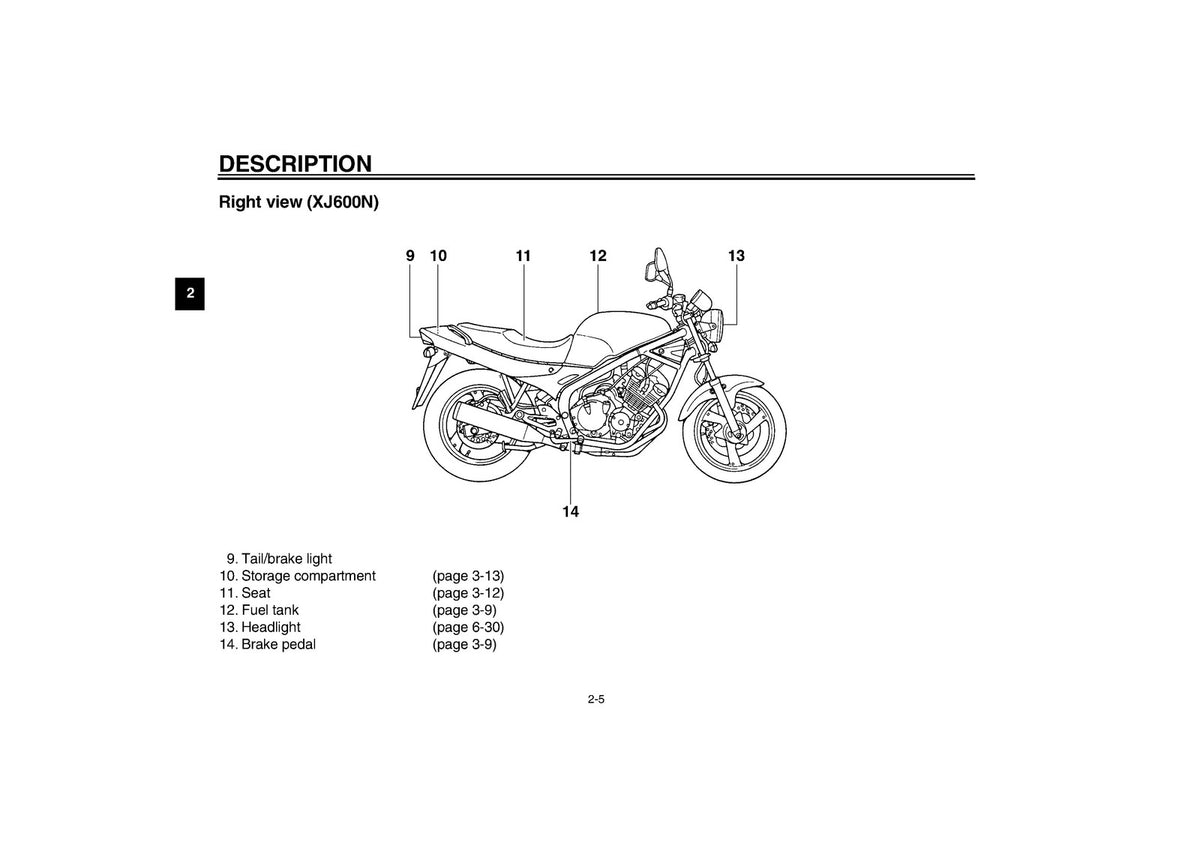 YAMAHA XJ600S XJ600N Motorcycle Owners Manual 2001 - WIRE BOUND - TOUGH COVERS