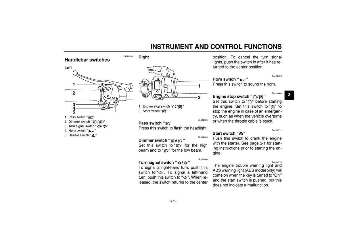 YAMAHA FZ8-S FZ8-SA Owners Manual 2011 - STEEL WIRE BOUND - PROTECTIVE COVERS