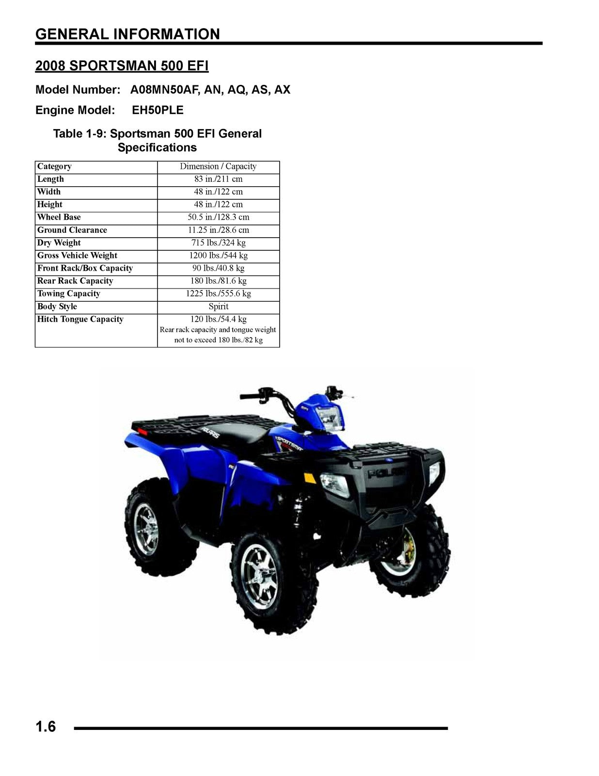 POLARIS Sportsman 500 EFI X2 Touring 500 HO Service Manual 2008, FOLDOUTS