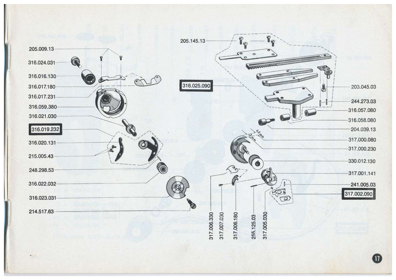 BERNINA 530 Record Sewing Machine Illustrated Parts Manual - WIRE BOUND - COVERS