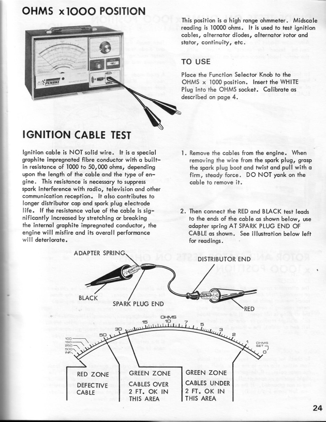 SEARS 16121042 Automotive Analyzer Owners Manual - WIRE BOUND - TOUGH COVERS