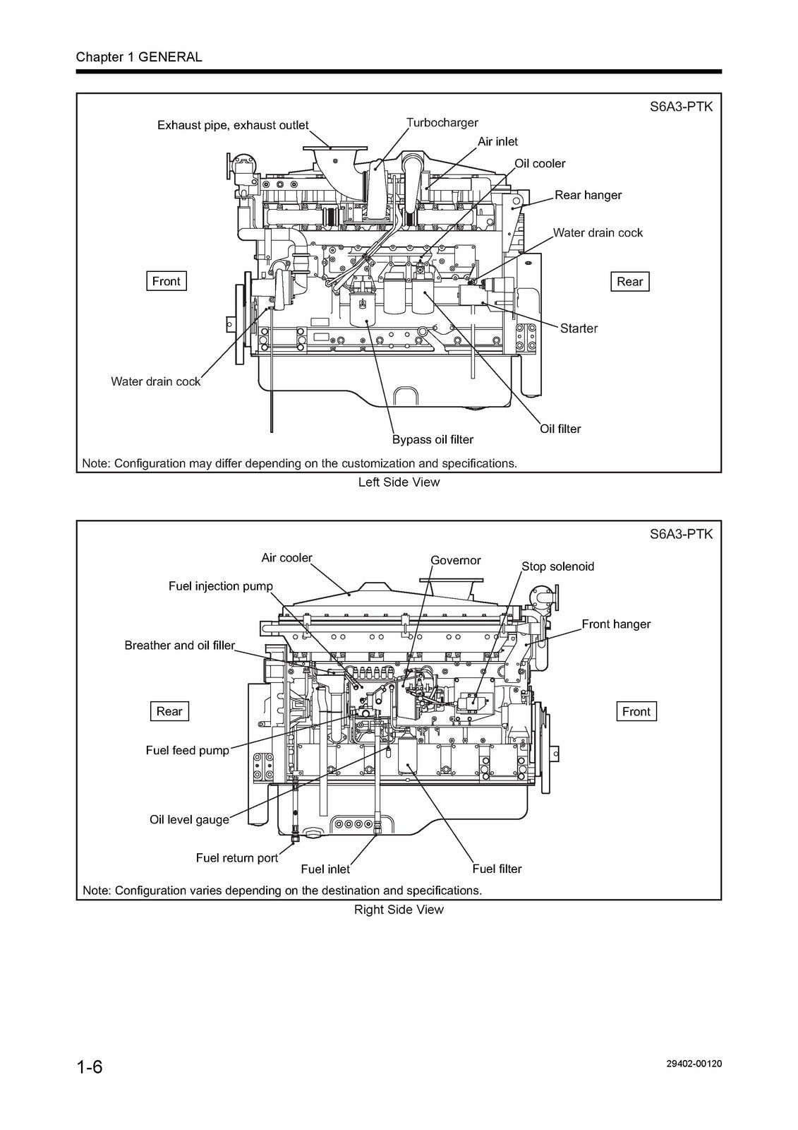 MITSUBISHI S6A3 DIESEL ENGINE SERVICE MANUAL 2017 - WIRE BOUND - TOUGH COVERS