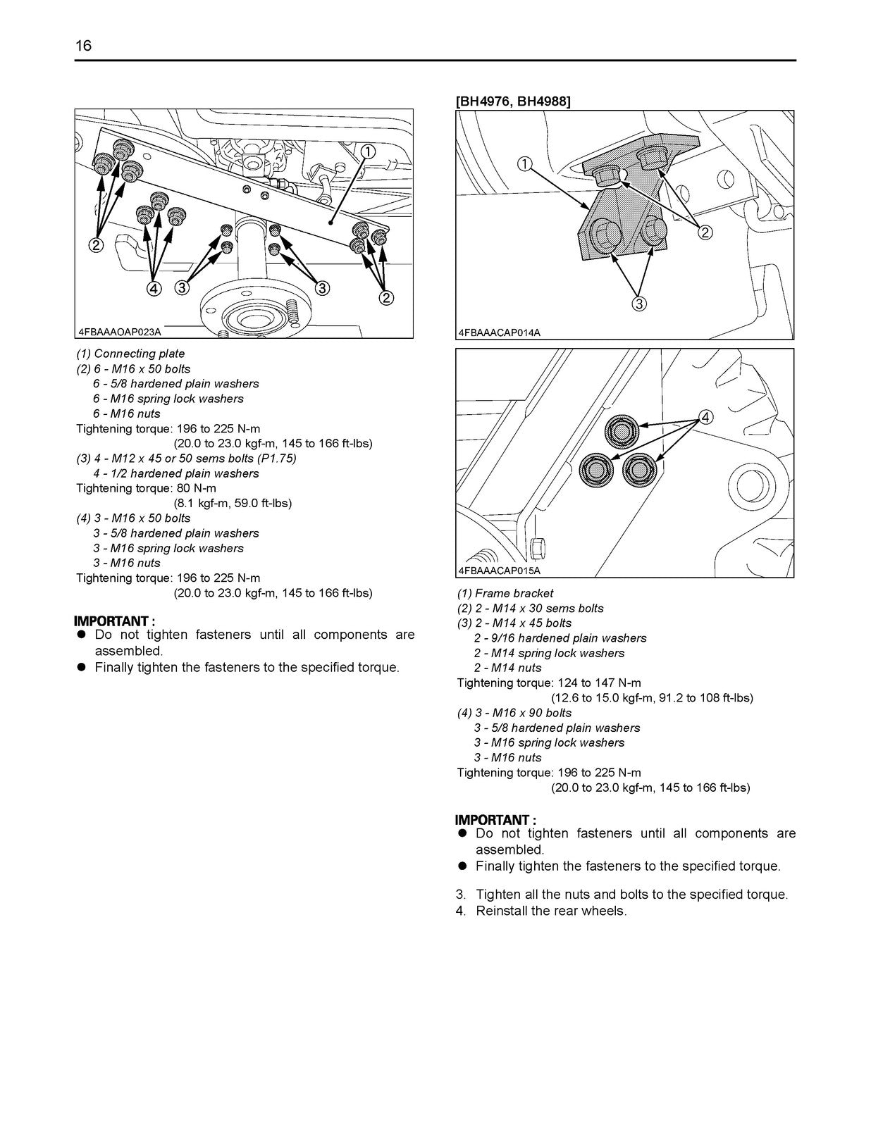 KUBOTA BH77 Backhoe Assembly Instruction Manual - WIRE BOUND - TOUGH COVERS