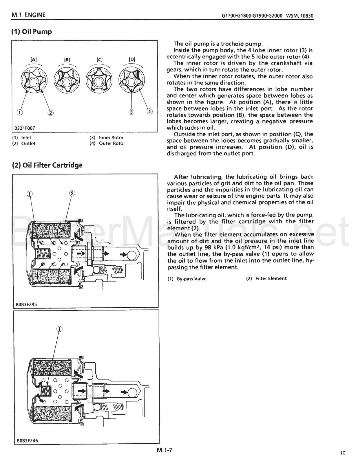 KUBOTA G1700 G1800 G1900 G2000 Service Manual - BOUND - COVERS - XL FOLDOUTS