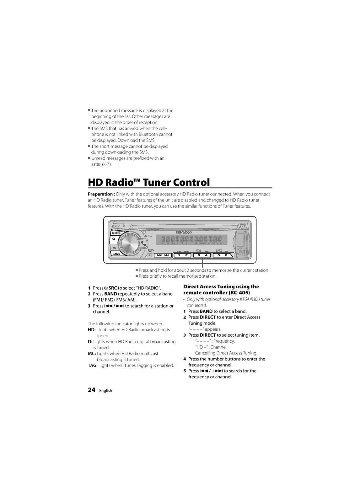 KENWOOD KDC-BT648U KDC-X695 395 KDC-348U CD Instruction Manual 2010 - WIRE BOUND