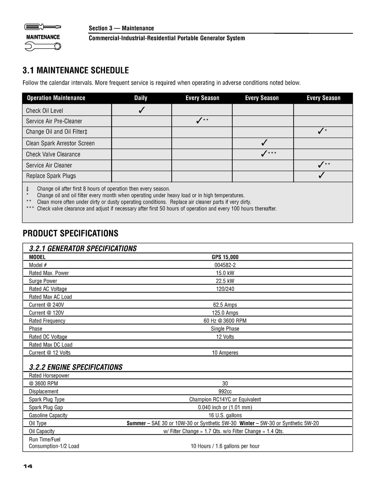 GUARDIAN Ultra Source Portable Generator 004582-2 Owners Manual - WIRE BOUND
