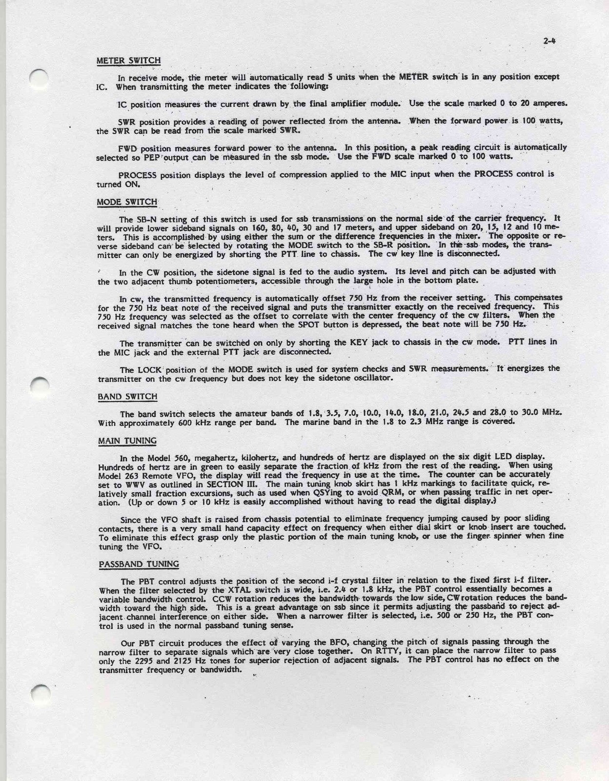 TEN TEC CORSAIR 560 Owners Manual - STEEL WIRE BOUND - PROTECTIVE COVERS