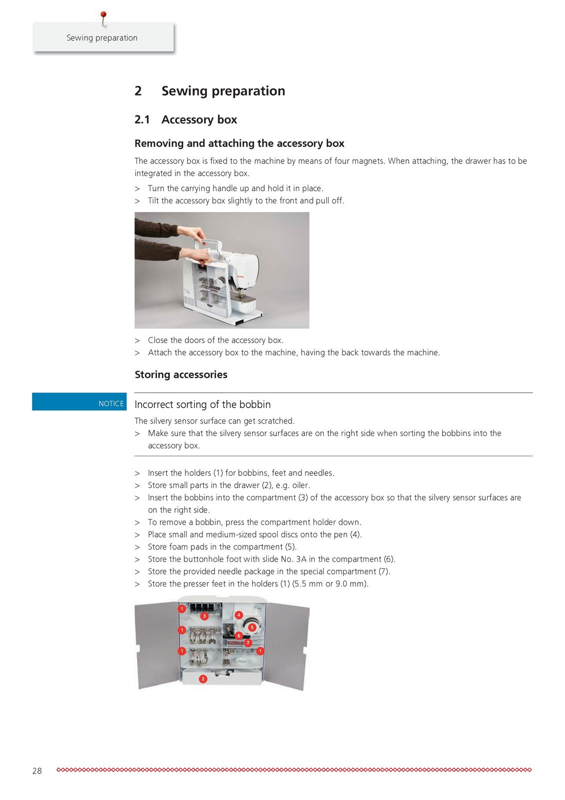 BERNINA 540 Sewing Machine User Manual - STEEL WIRE BOUND - PROTECTIVE COVERS