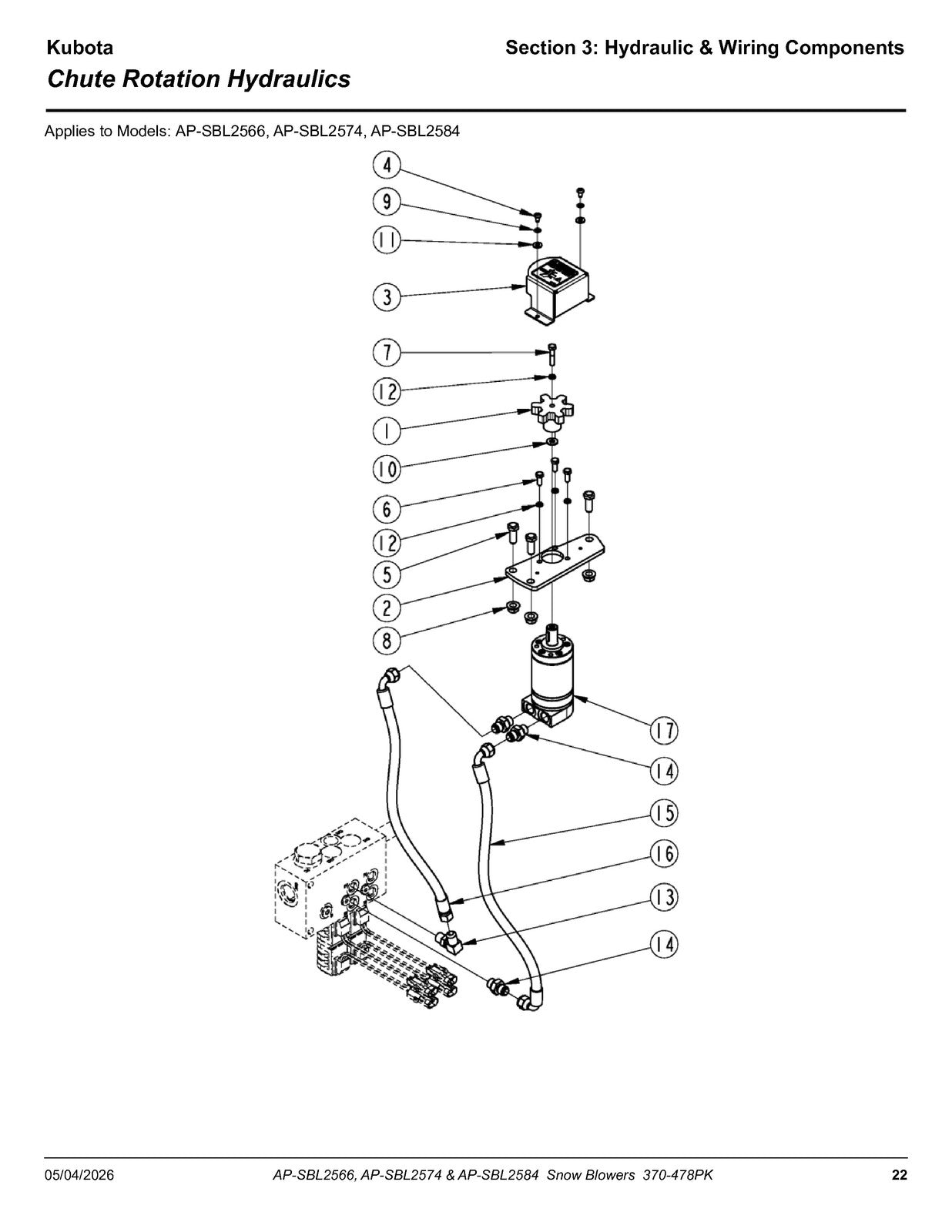LAND PRIDE SBL25 Series Snow Blowers Parts Manual 2026 - WIRE BOUND - COVERS
