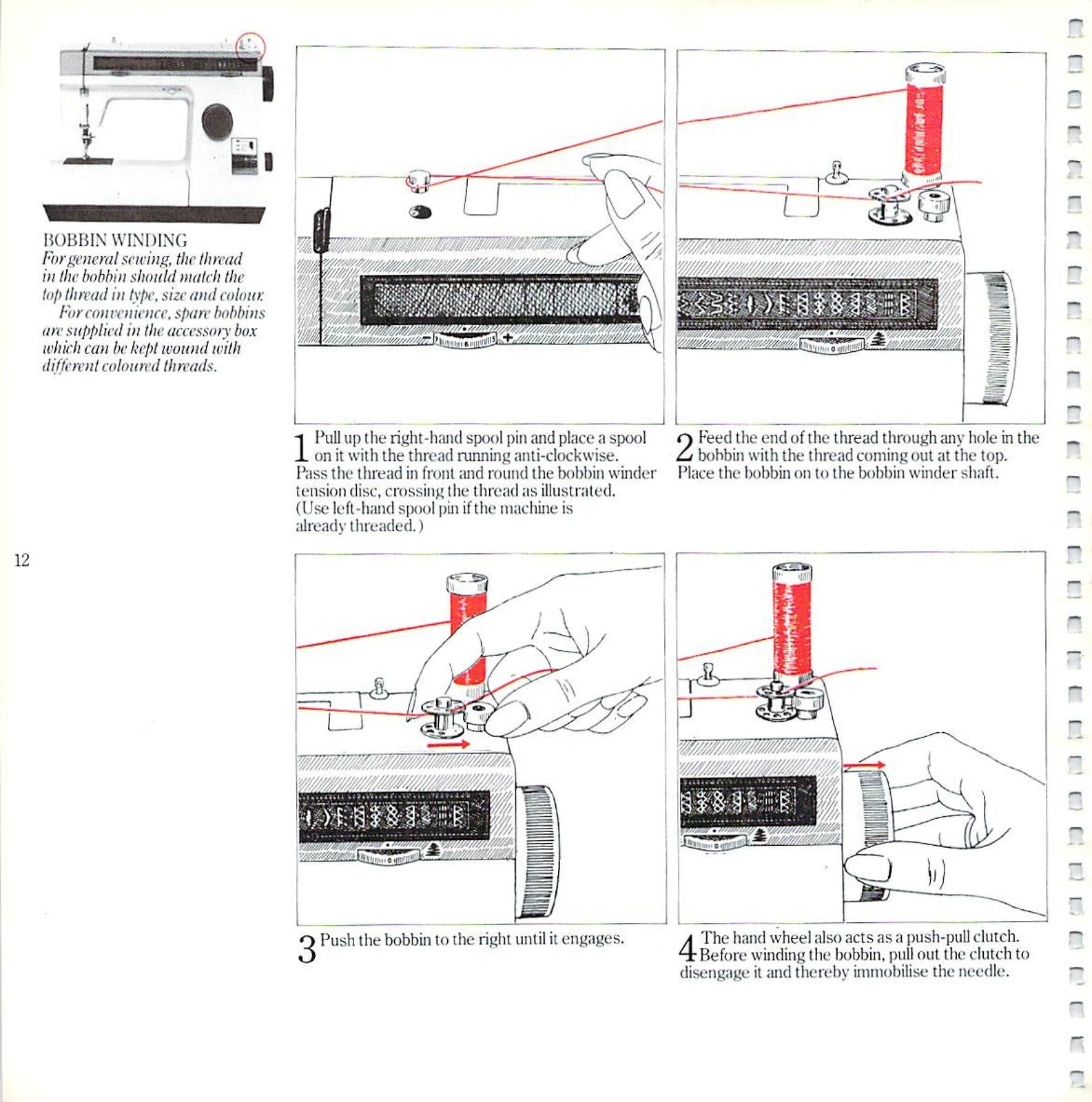 FRISTER ROSSMANN 1080 Sewing Machine Instruction Manual - WIRE BOUND - COVERS