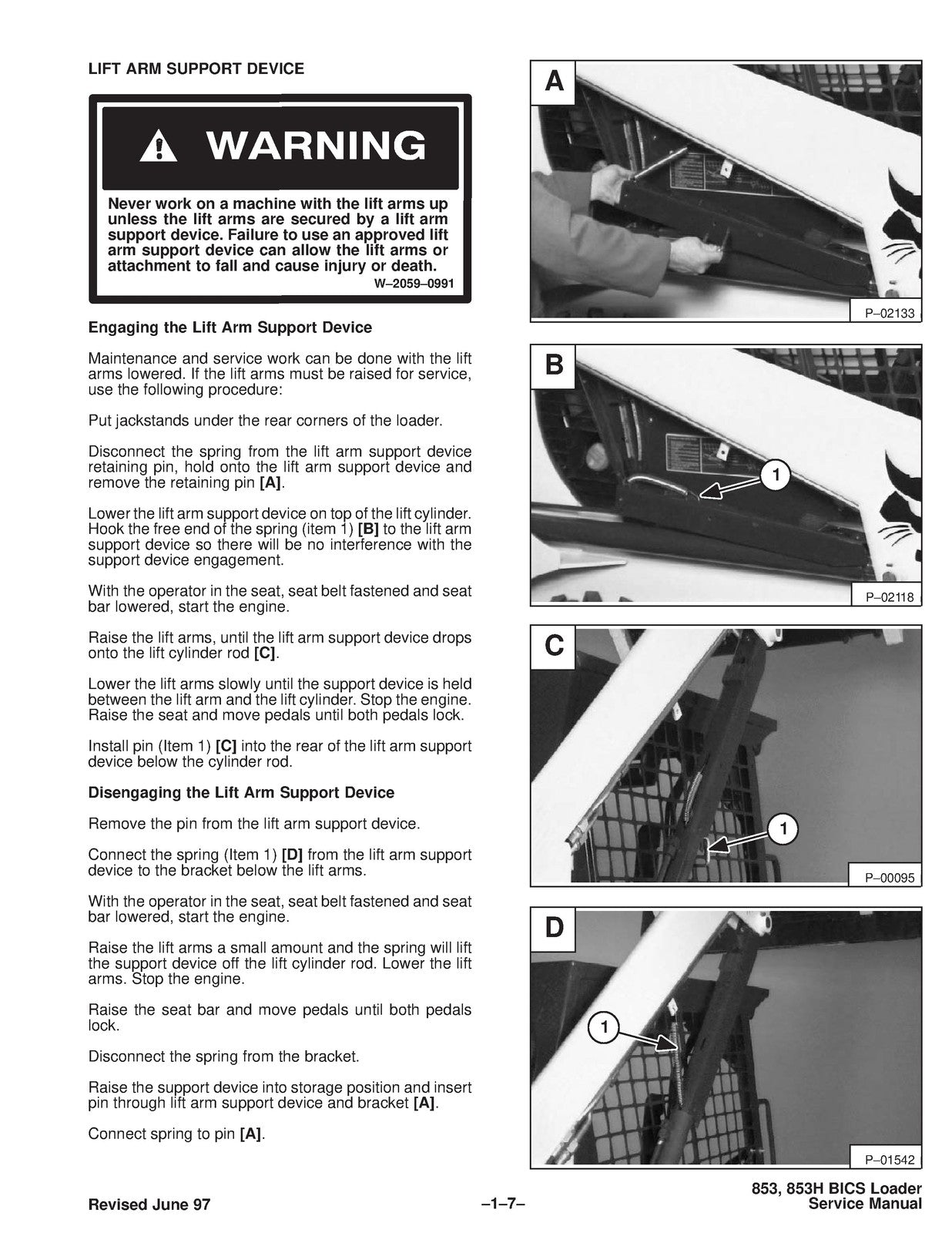 BOBCAT 853 853H Service Manual SN 512816001 508418001 509718001 Up 1995