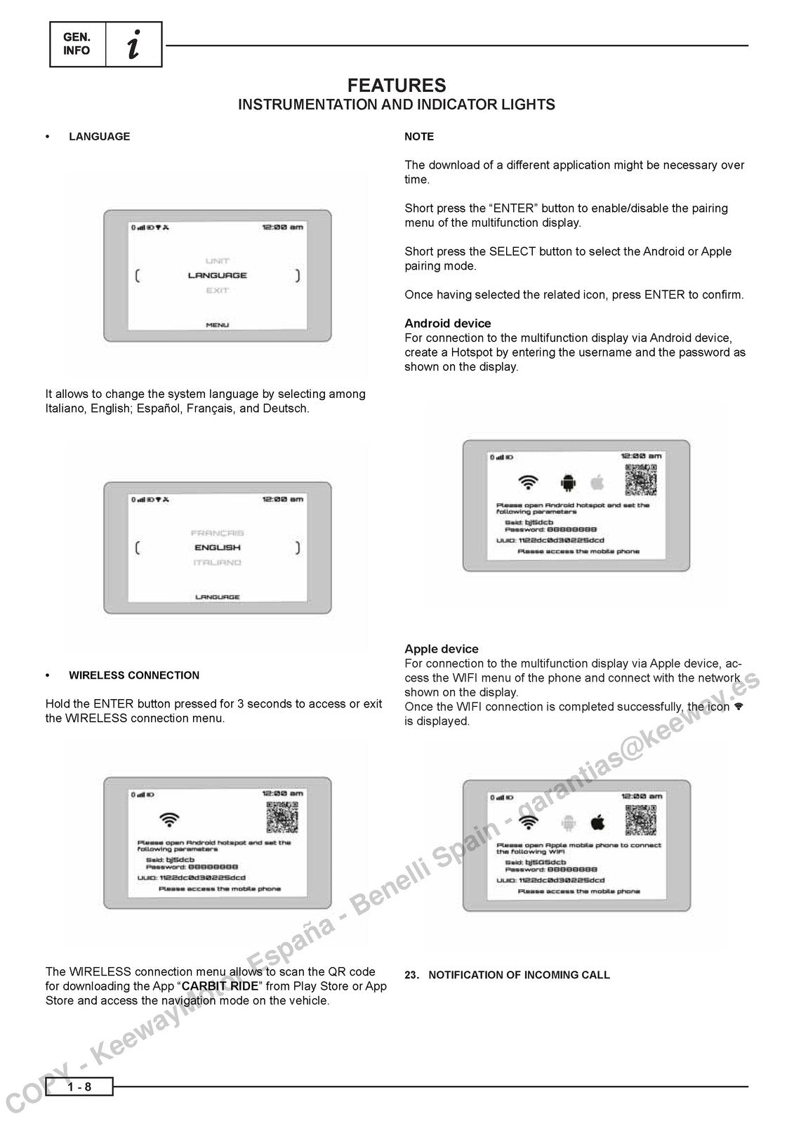 BENELLI TRK 702 702 X Workshop Manual - STEEL WIRE BOUND - PROTECTIVE COVERS