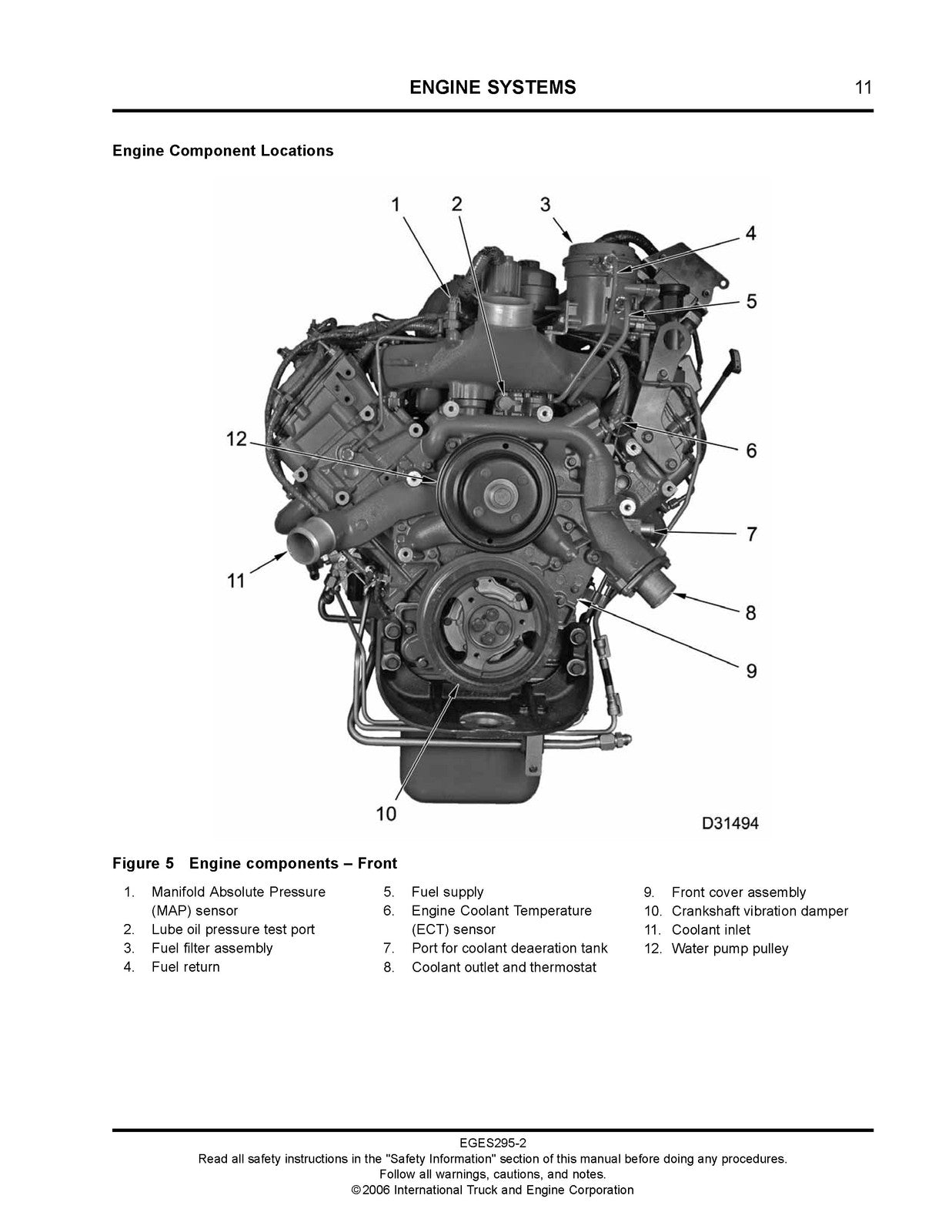 INTERNATIONAL VT 365 Diesel Engine Service Manual - WIRE BOUND - TOUGH COVERS