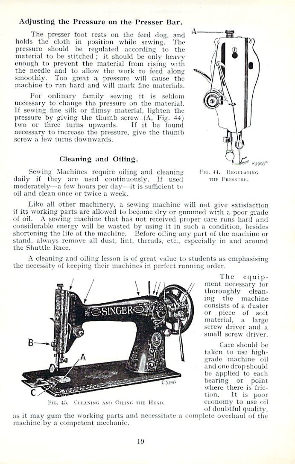 SINGER A Manual Of Family Sewing Machines And Their Attachments Manual - BOUND