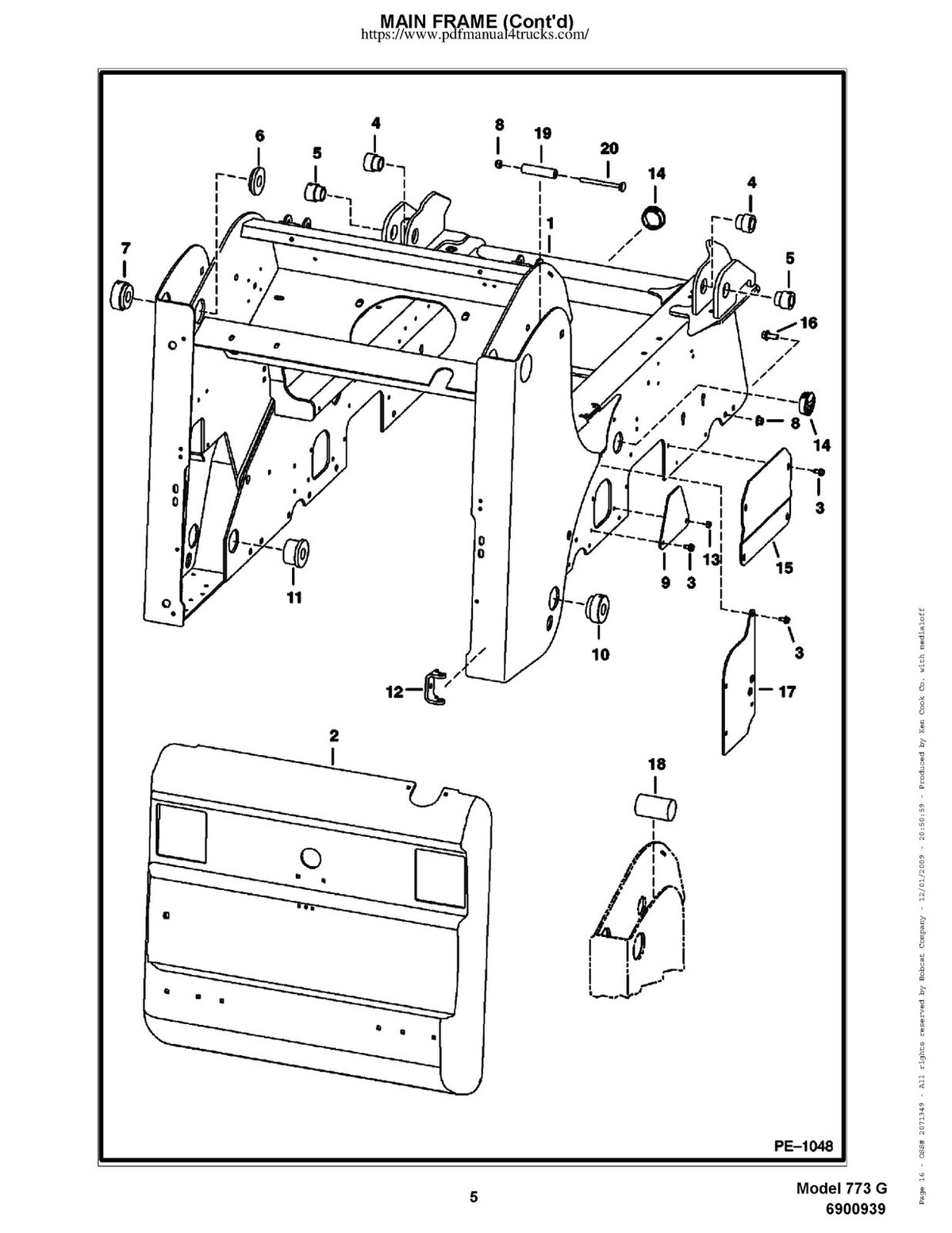 BOBCAT 773 G-Series Skid Steer Parts & Service Manual BUNDLE - WIRE BOUND