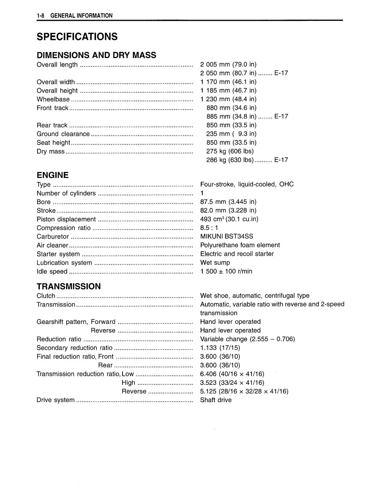 SUZUKI Vinson LT-A500F ATV Service Manual - STEEL WIRE BOUND - PROTECTIVE COVERS
