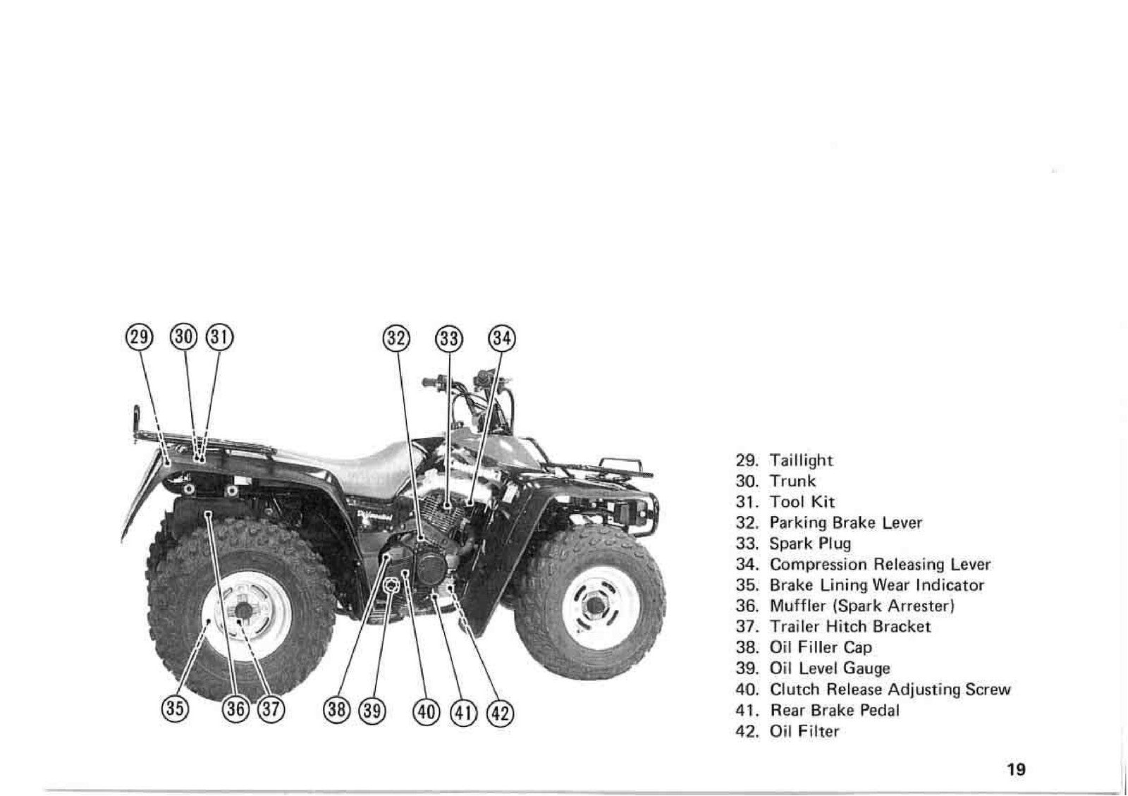 KAWASAKI Bayou 300 All Terrain Vehicle Owners Manual - WIRE BOUND - TOUGH COVERS
