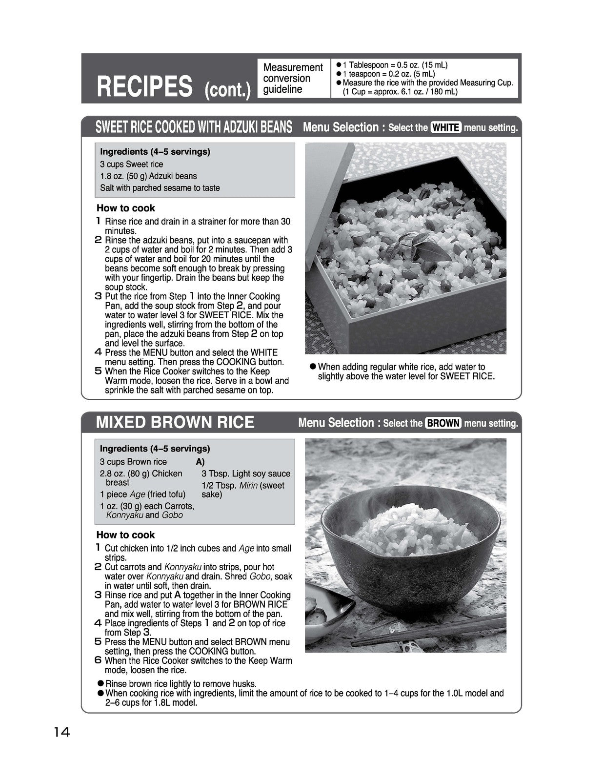 ZOJIRUSHI NS-WXC10 18 Micom Rice Cooker  Operating Instructions Manual - BOUND