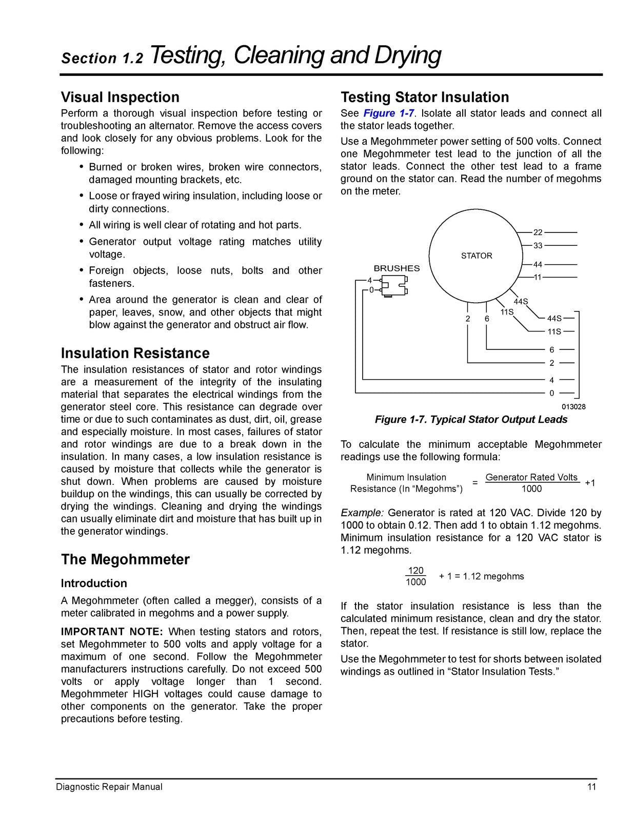 GENERAC Evolution 20 Diagnostic Repair Manual 1000041488 Rev E - WIRE BOUND