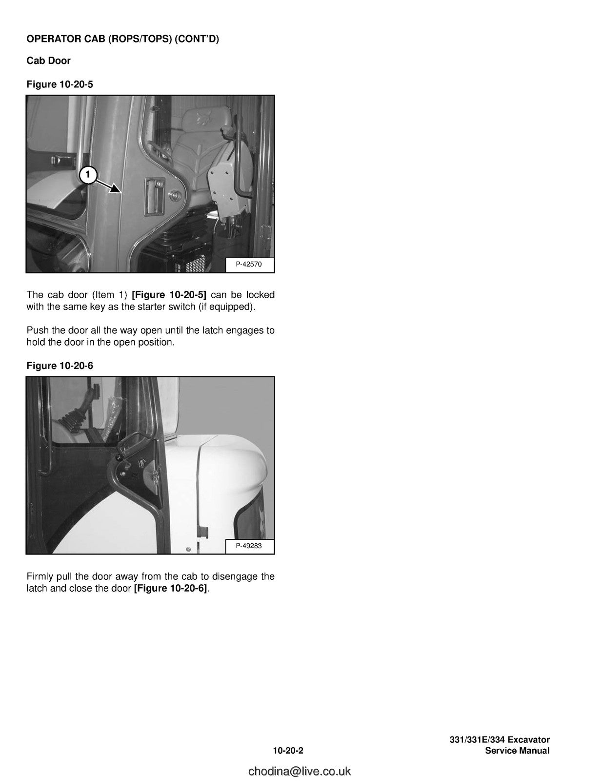 BOBCAT 331 331E 334 G Series Compact Excavator Service Manual, FOLDOUTS