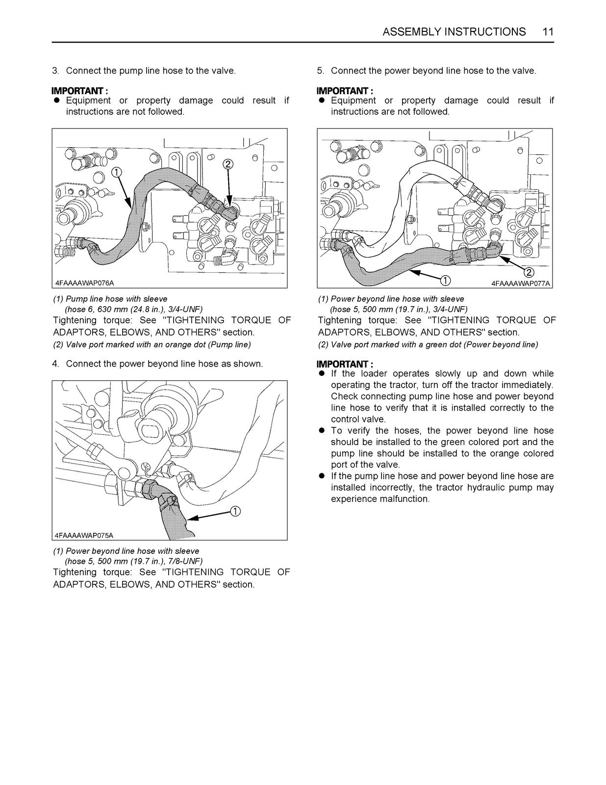KUBOTA LA1154 Loader Assembly Instructions Manual 2013, BOUND, COVERS, FOLDOUTS