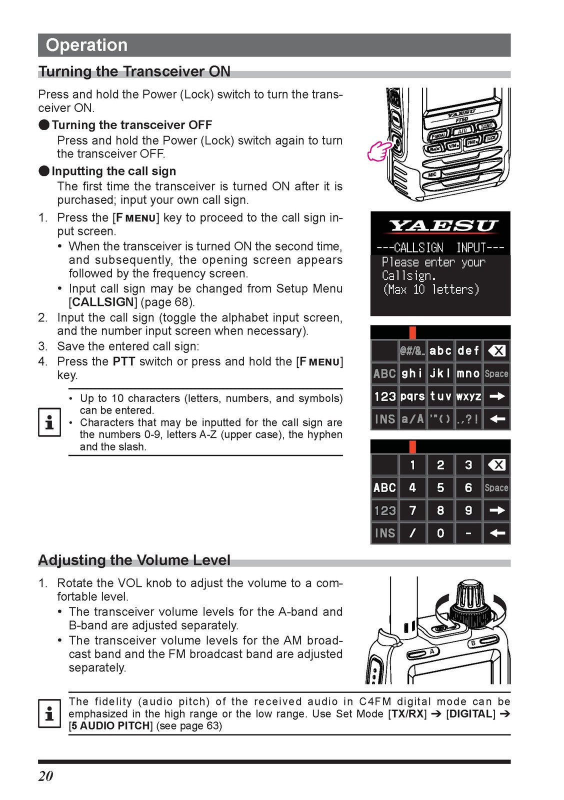 YAESTAR FT5DR 5DE C4FM FM 144 430MHz Dual Band Digital Operating Manual - BOUND