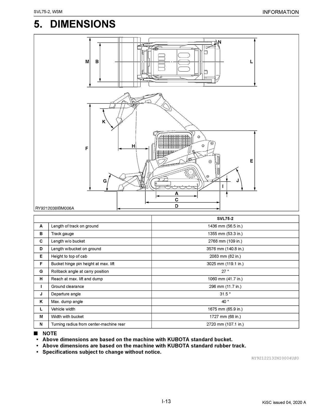 KUBOTA SVL75-2 Compact Track Loader Workshop Manual - BOUND - COVERS - FOLDOUTS