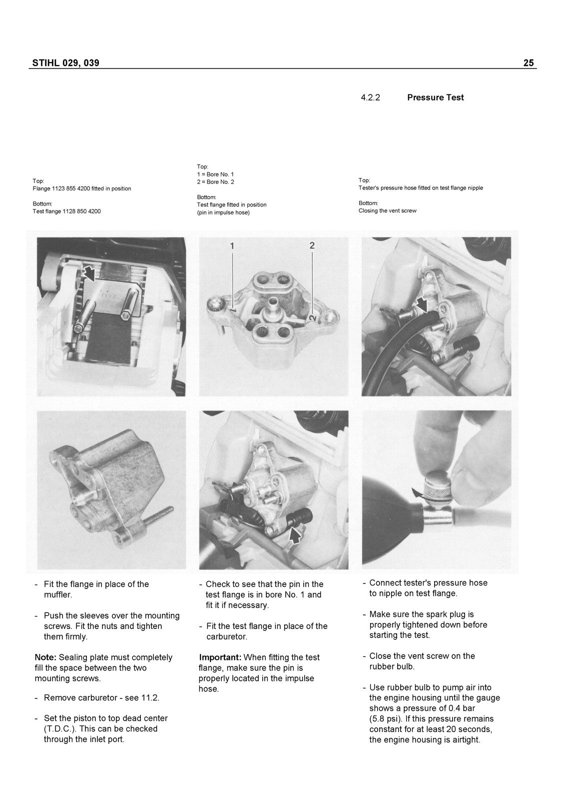 STIHL 029 039 Chainsaw Service Manual 1992 - STEEL WIRE BOUND - TOUGH COVERS