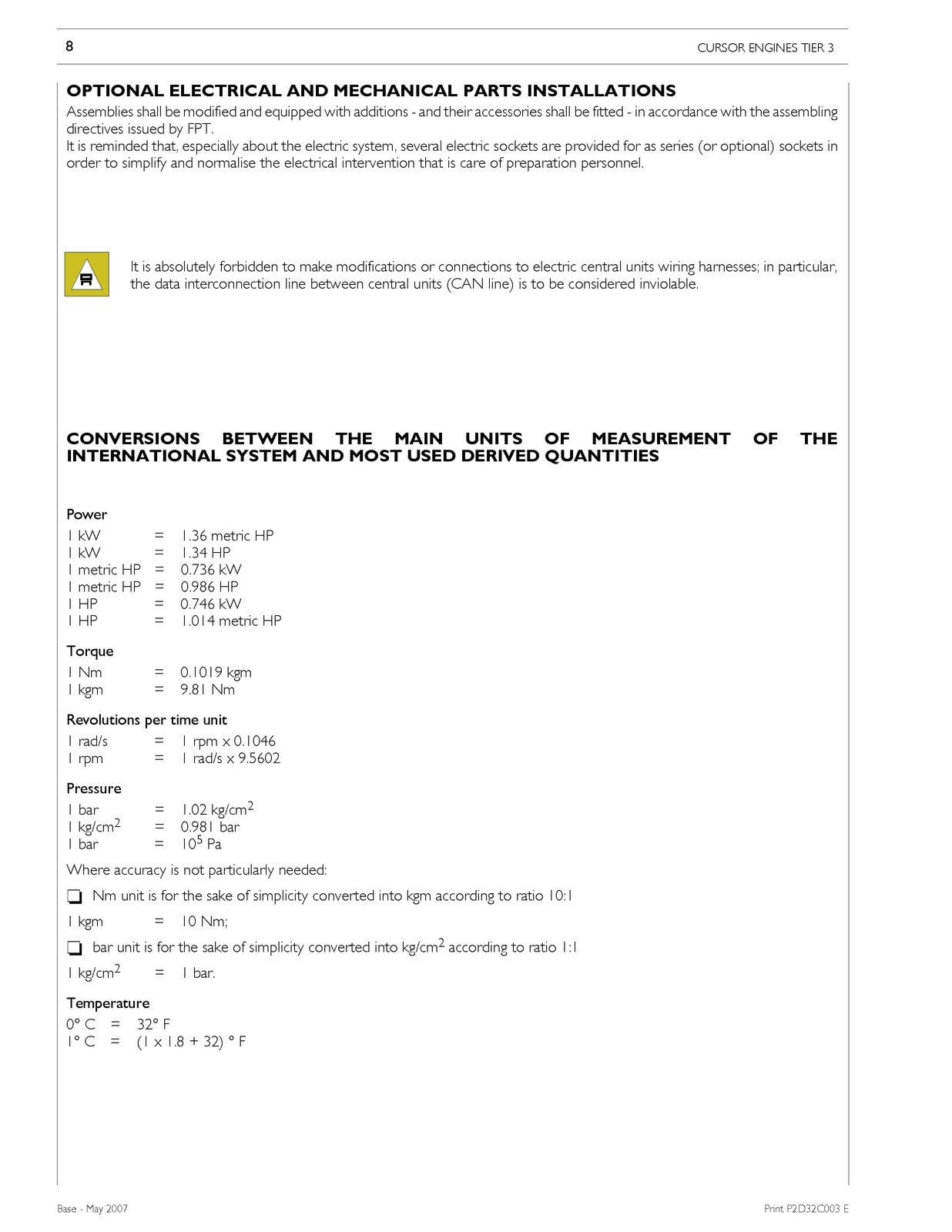 IVECO Cursor C10 C13 Tier 3 Technical And Repair Manual 2007 - WIRE BOUND