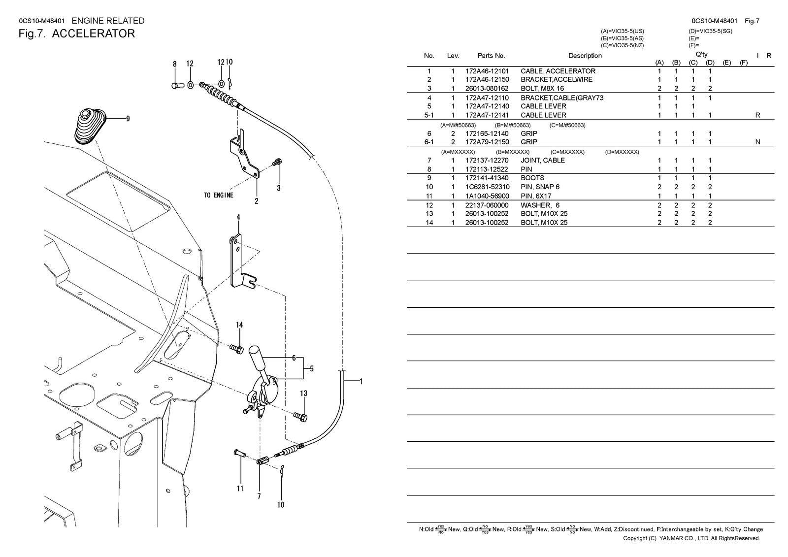 YANMAR ViO35-5 Excavator Parts Catalog Manual 2017 - WIRE BOUND - TOUGH COVERS