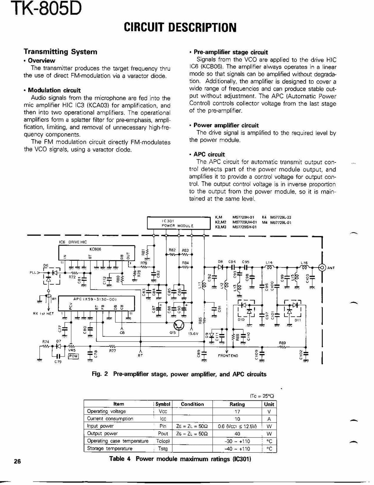 KENWOOD TK-805D UHF FM Two-Way Radio Service Manual - WIRE BOUND - TOUGH COVERS
