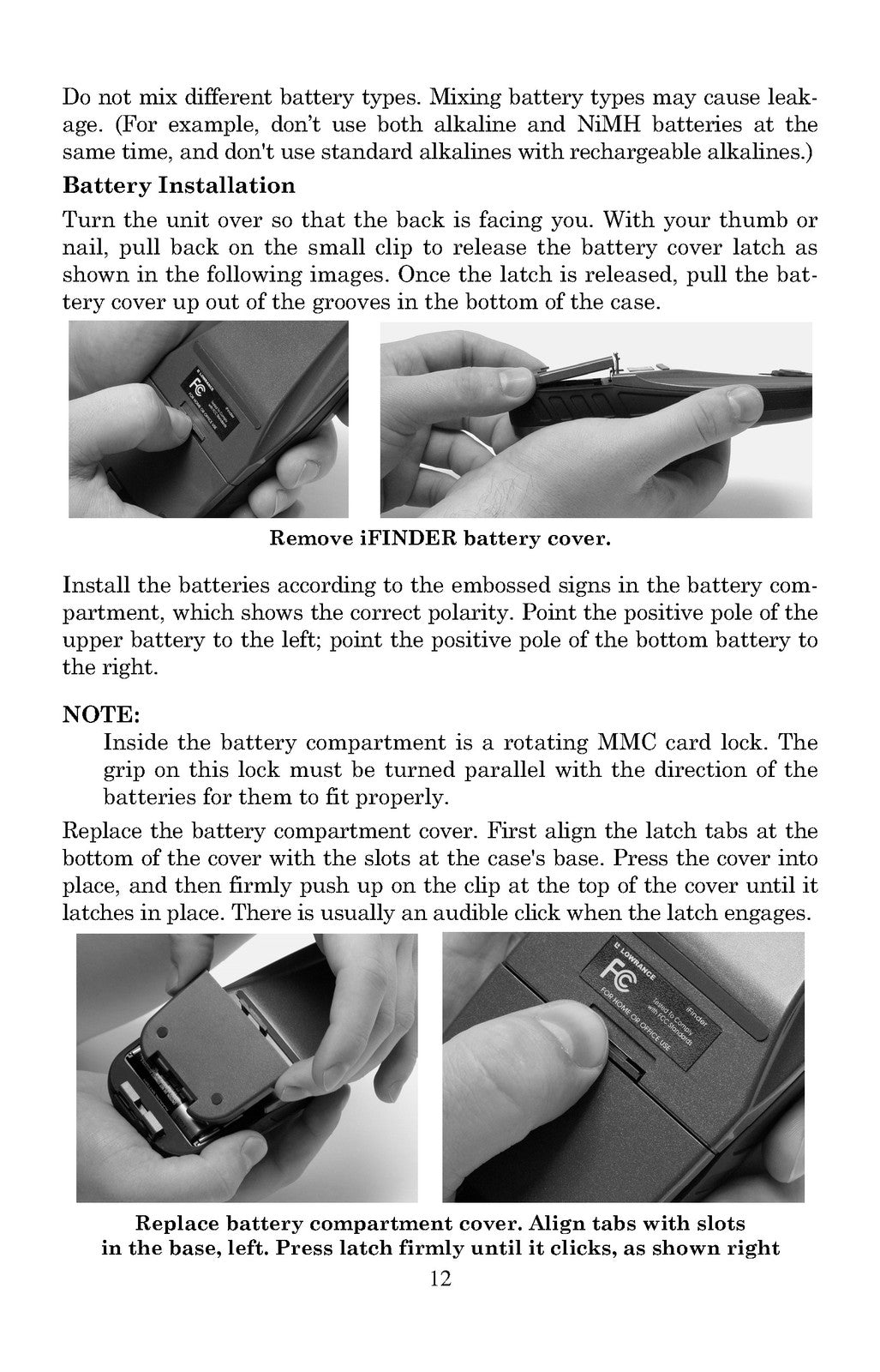 LOWRANCE iFINDER Hunt Handheld Mapping GPS Operation Instructions Manual - BOUND