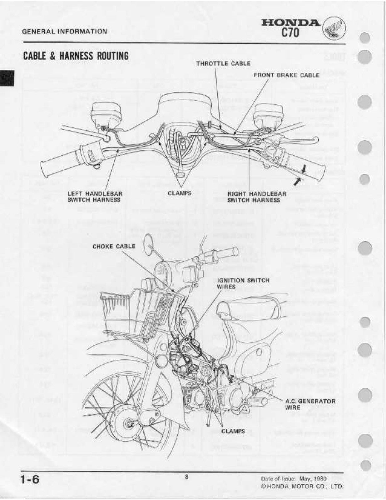 HONDA C70 Shop Manual 1980 Through 1982 1981 - STEEL WIRE BOUND - TOUGH COVERS