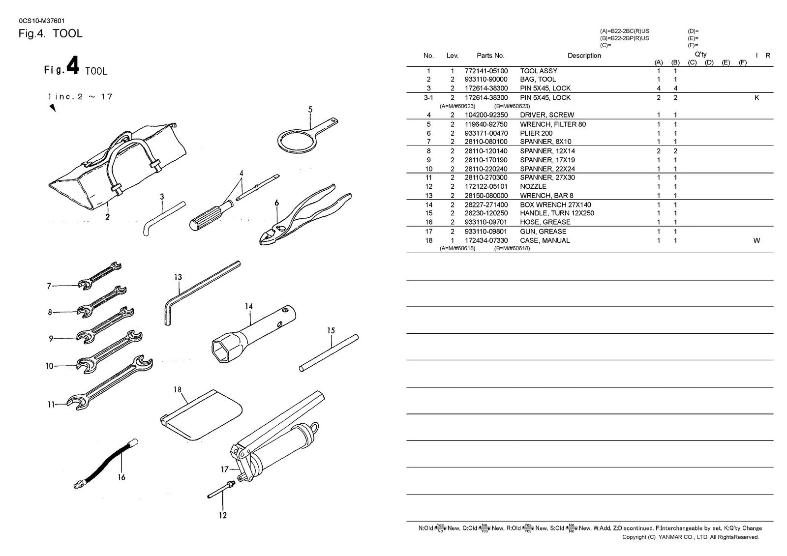 YANMAR B22-2B Excavator Parts Catalog Manual 2012 - WIRE BOUND - TOUGH COVERS