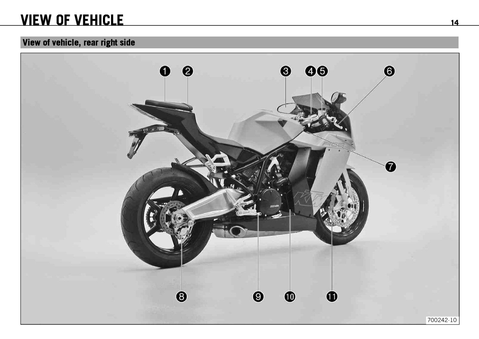 KTM 1190 RC8 Owners Manual 2009 - STEEL WIRE BOUND - PROTECTIVE COVERS