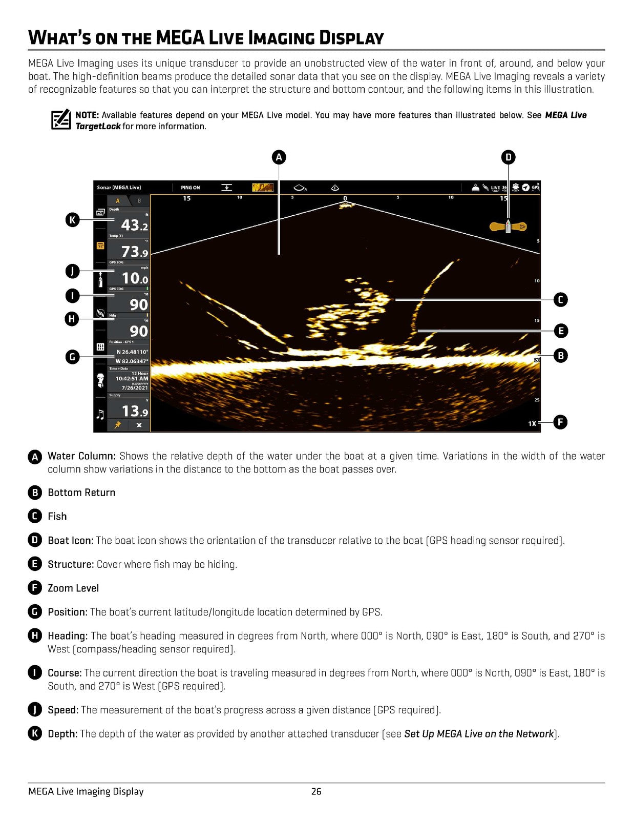 HUMMMINBIRD MEGA Live Imaging User Guide Manual - WIRE BOUND - TOUGH COVERS