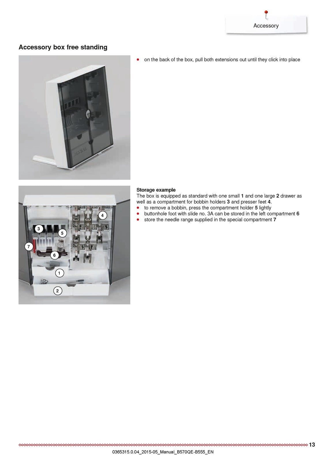 BERNINA 555 570QE Sewing Machine Manual - STEEL WIRE BOUND - PROTECTIVE COVERS