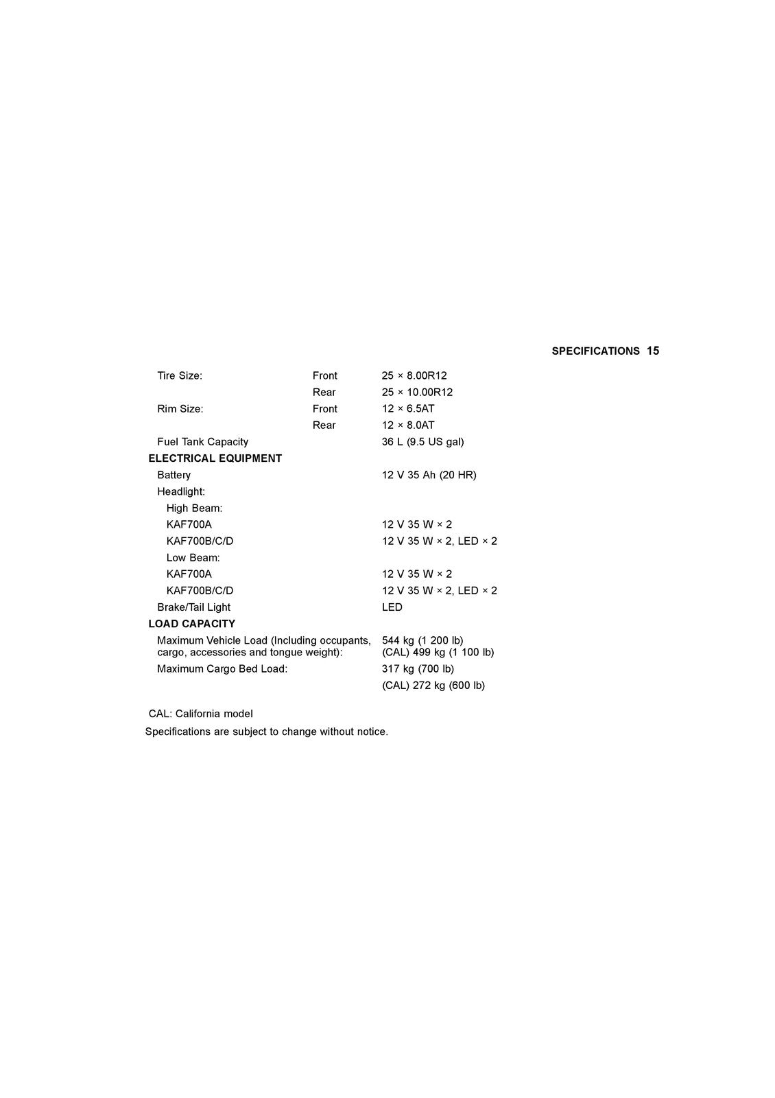 KAWASAKI Mule Pro-MX Camo EPS Utility Vehicle Owners Manual 2019 - WIRE BOUND
