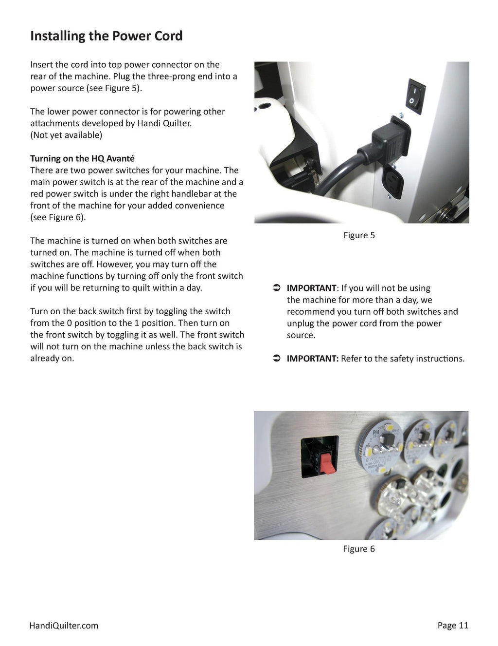 HANDI QUILTER HQ Avante v3.4 User Manual - WIRE BOUND - TOUGH COVERS