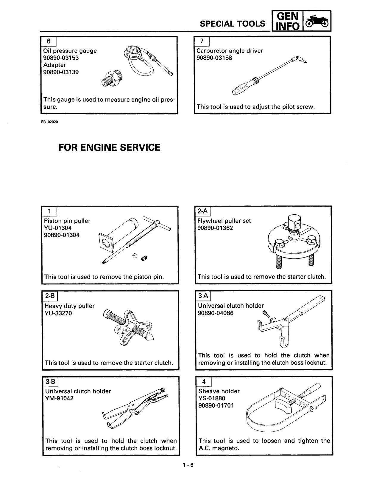 YAMAHA YZF600RJ Thundercat Motorcycle Service Manual 1996-2003, FOLDOUTS