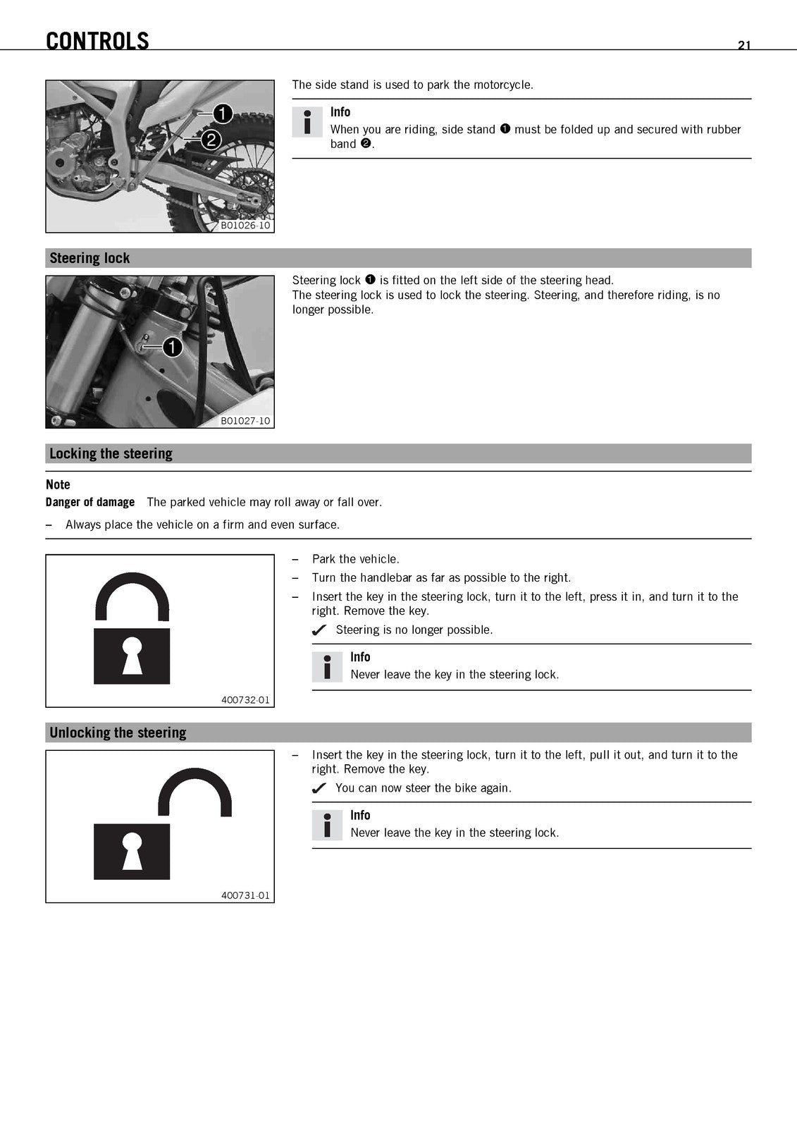 KTM Freeride 350 EU Owners Manual 2012 - STEEL WIRE BOUND - PROTECTIVE COVERS