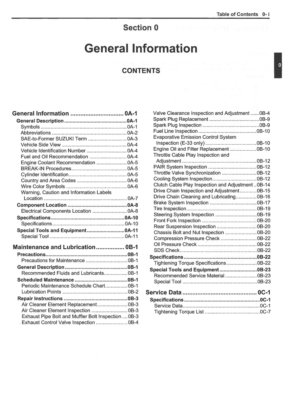 SUZUKI GSX-R600 L1 Motorcycle Service Manual 2011 - WIRE BOUND - TOUGH COVERS