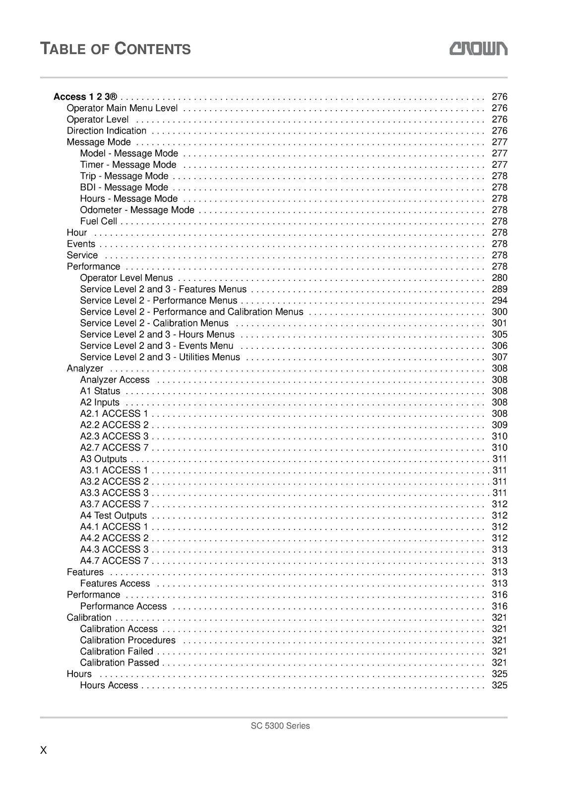 CROWN SC 5300 Series Forklift Maintenance Manual 2012 - WIRE BOUND - COVERS
